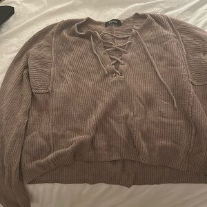 Like new criss cross brown sweater